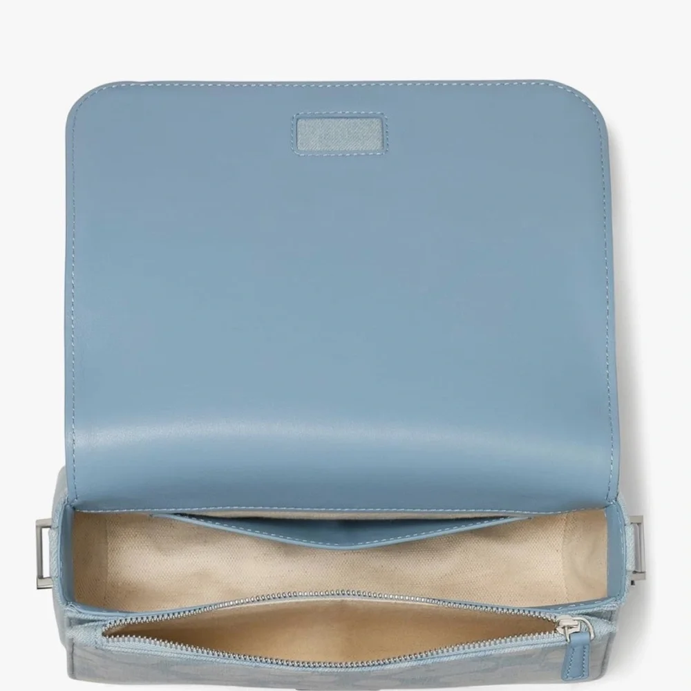 Kate Spade Light Blue Denim Floral Crossbody Bag - New